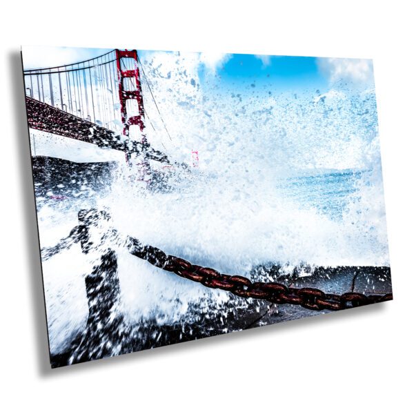 Golden Gate Bridge Wave Crash – San Francisco Coastal Photo