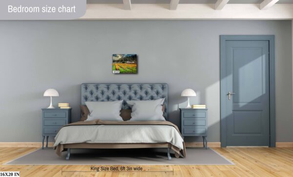 A bedroom with two nightstands and a bed.