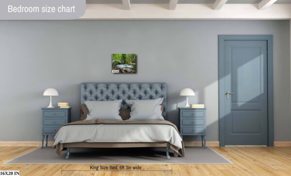 A bedroom with two nightstands and a bed.