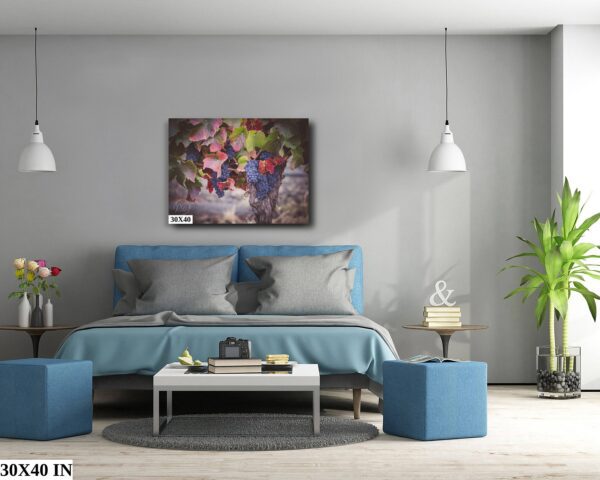 A painting of people in the middle of a room.