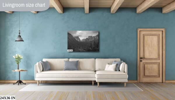 A living room with blue walls and white furniture.