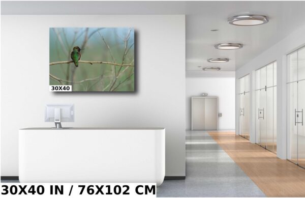A bird sitting on a branch in the middle of a room.