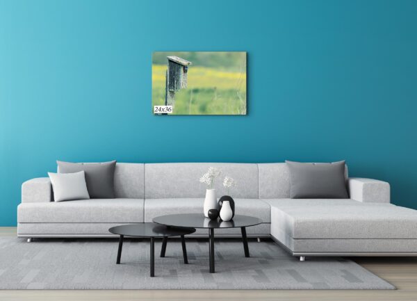 A living room with a couch and coffee table