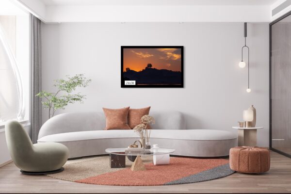 A living room with a couch and coffee table