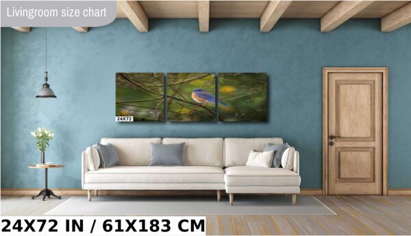 A painting of a bird on the water