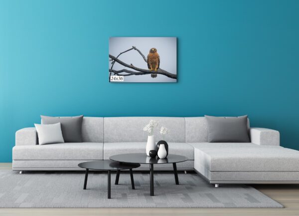 A living room with a couch and coffee table