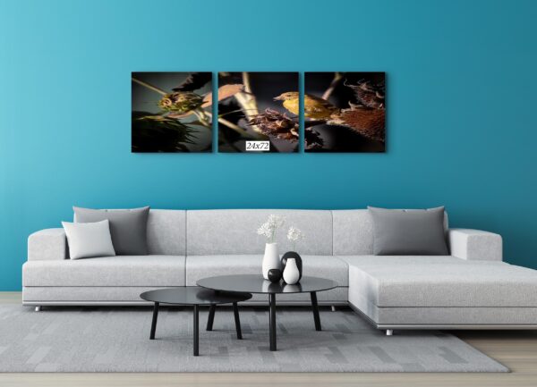 A living room with a couch and coffee table