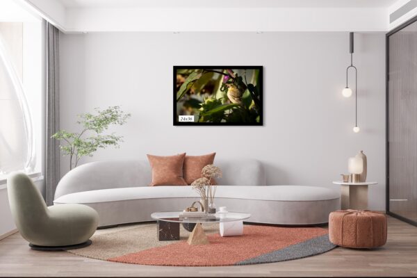 A living room with a couch and coffee table