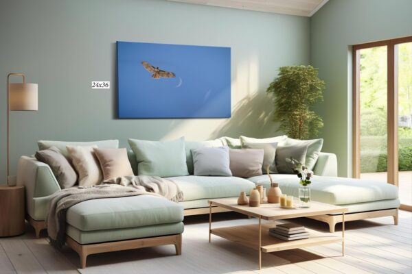 A living room with a couch and table