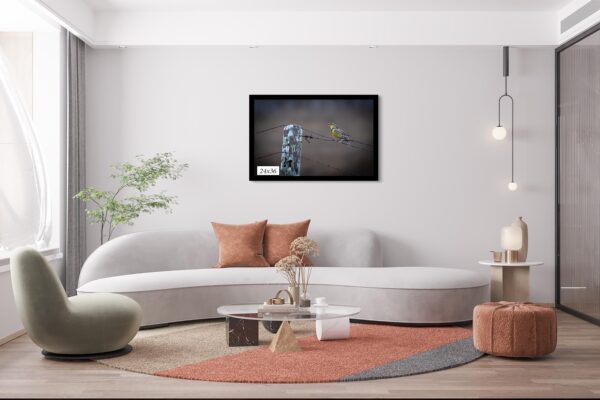 A living room with a couch and coffee table