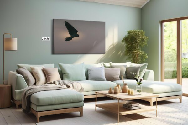 A living room with a couch and table