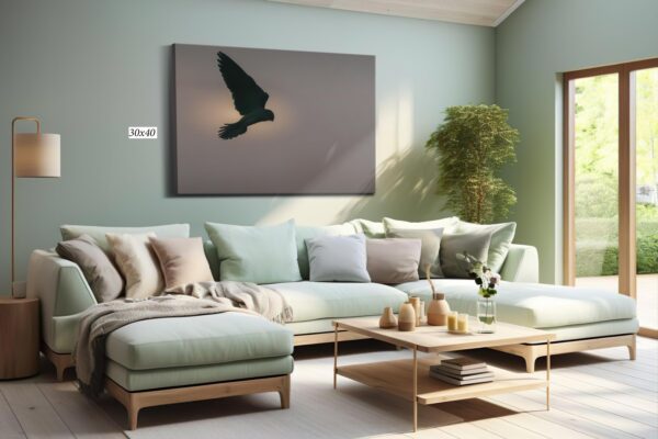 A living room with a couch and table